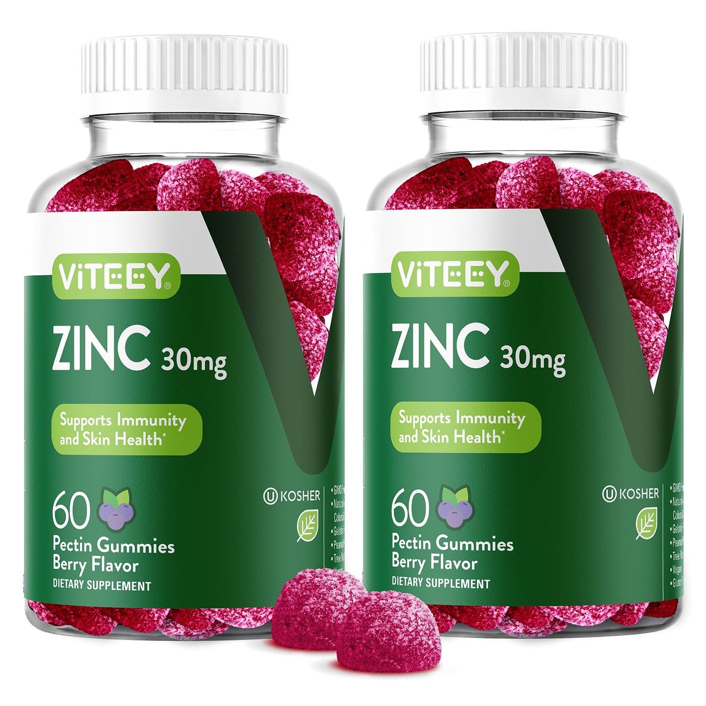 Viteey Zinc Gummies for Women and Men 30mg, 120 Gummies