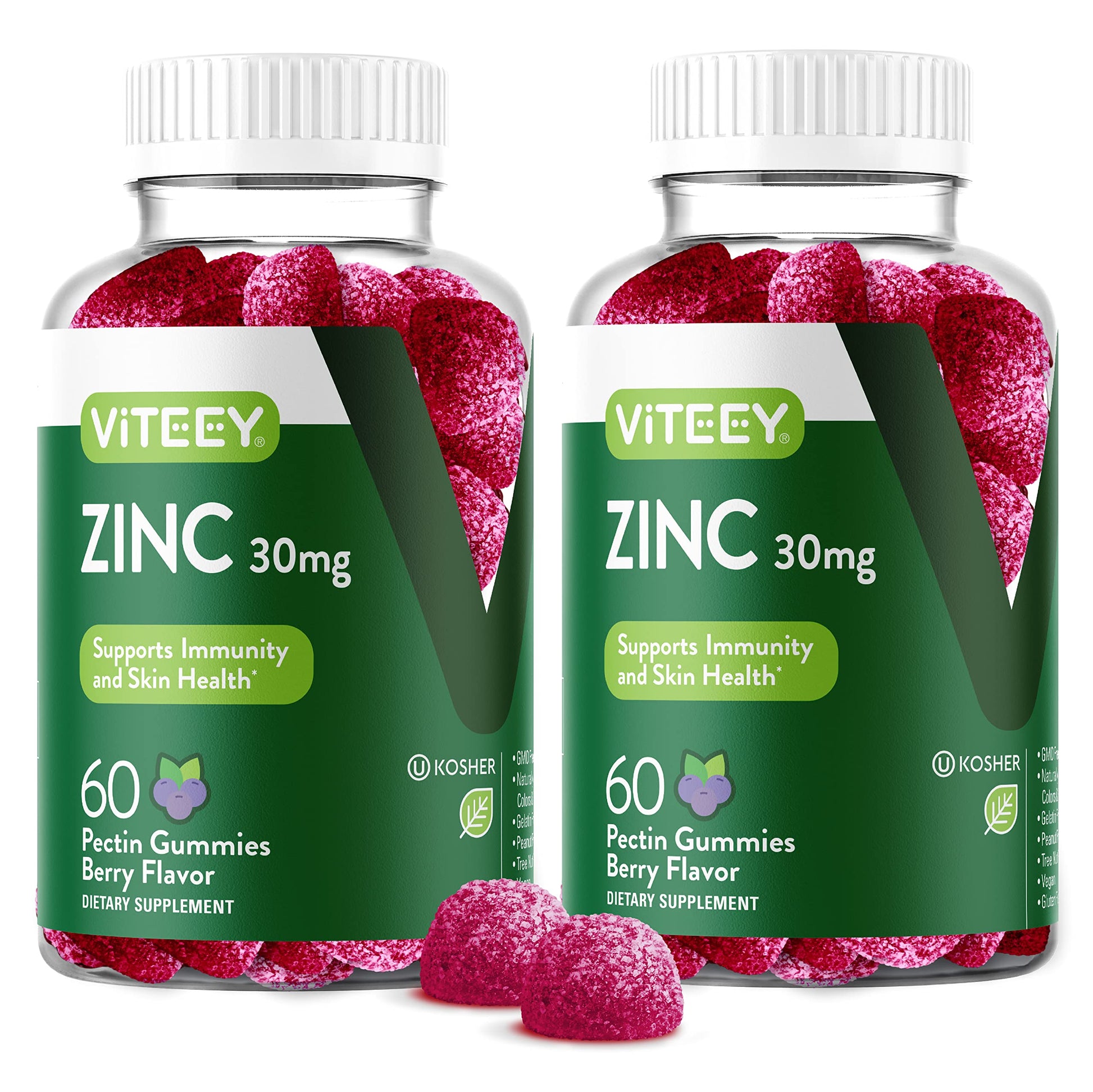 Viteey Zinc Gummies for Women and Men 30mg, 120 Gummies