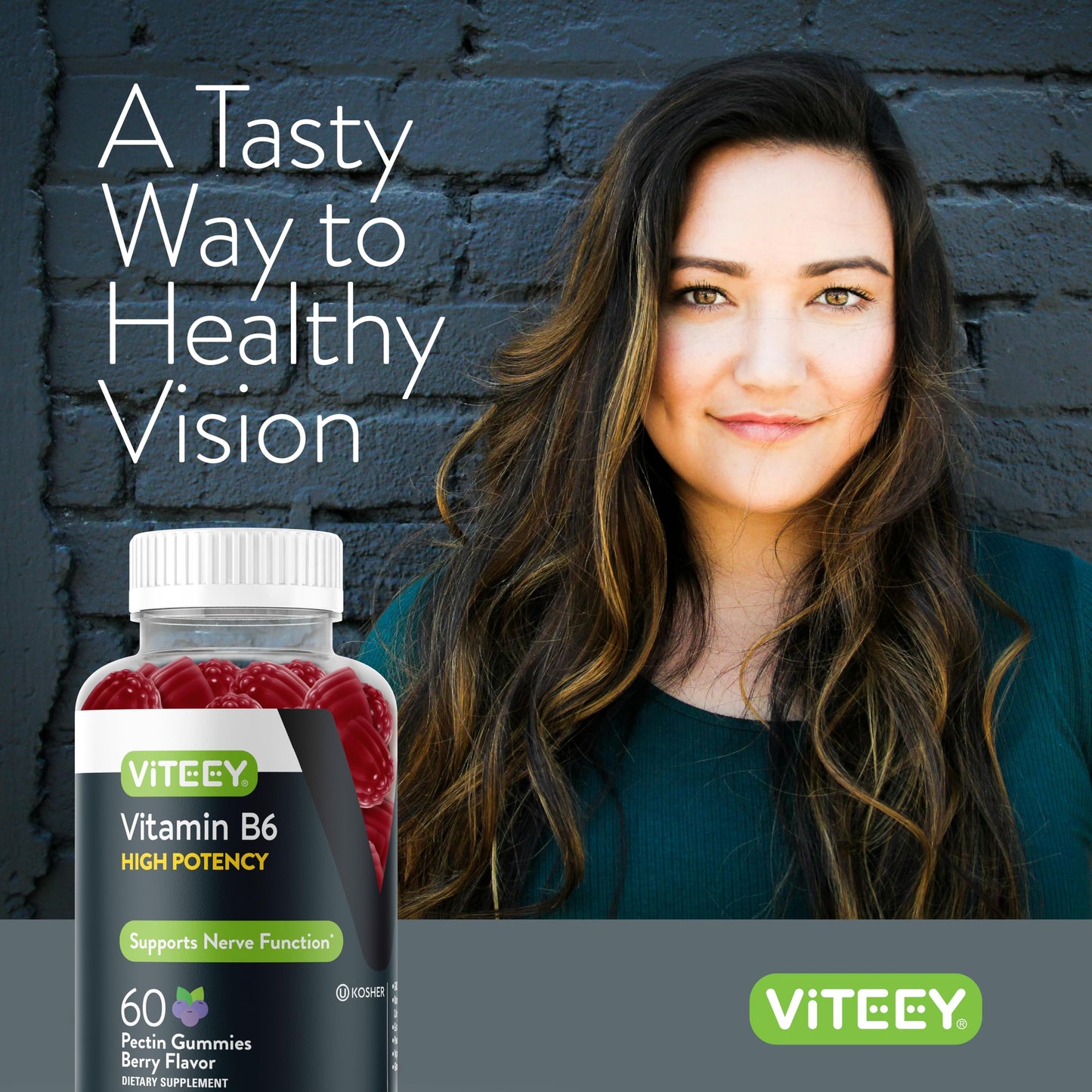 Viteey Vitamin B6 Gummies 60 Count