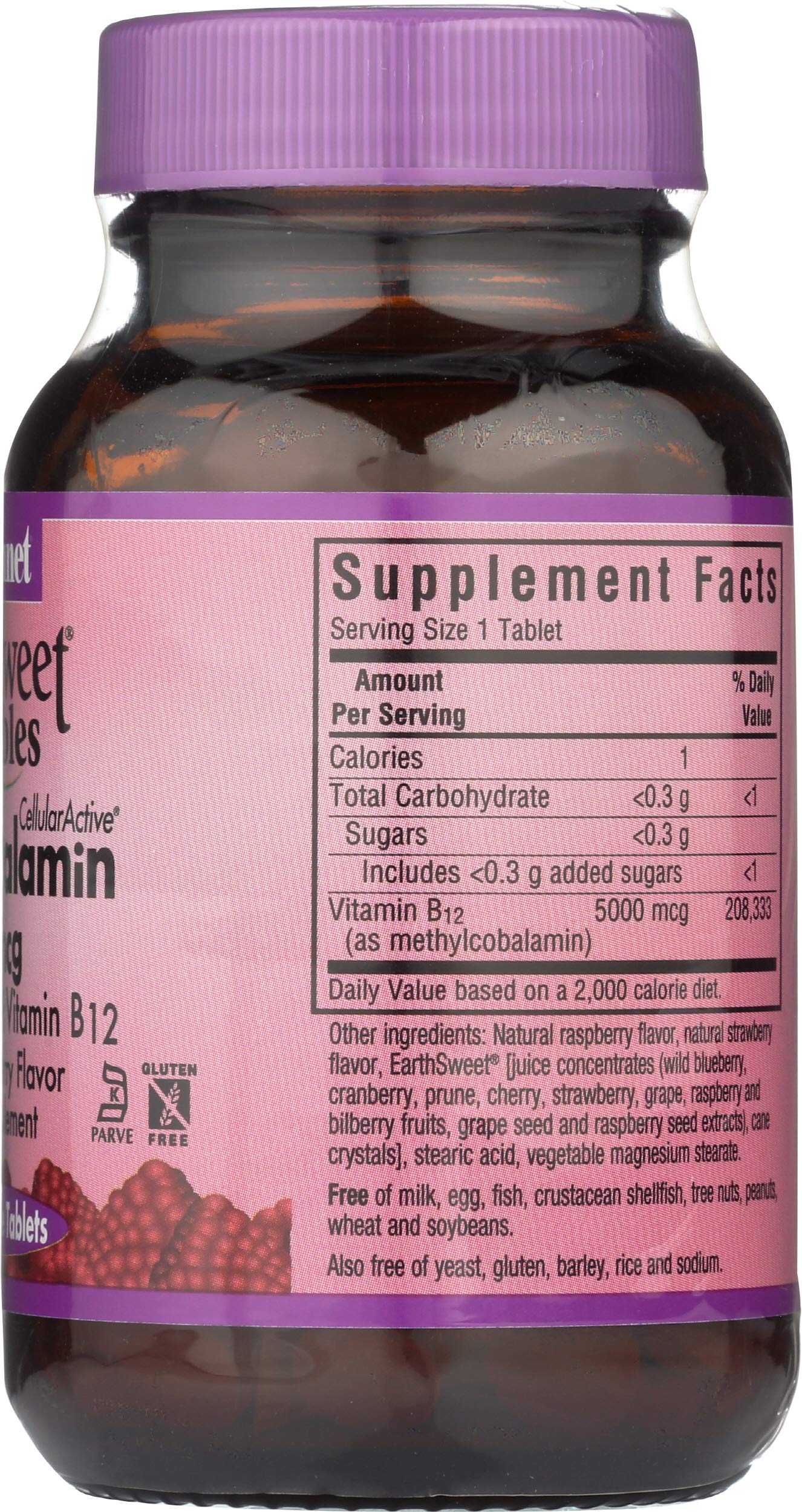 BlueBonnet Methylcobalamin 5000 mcg Chewable Tablets, CellularActive, 60 Count