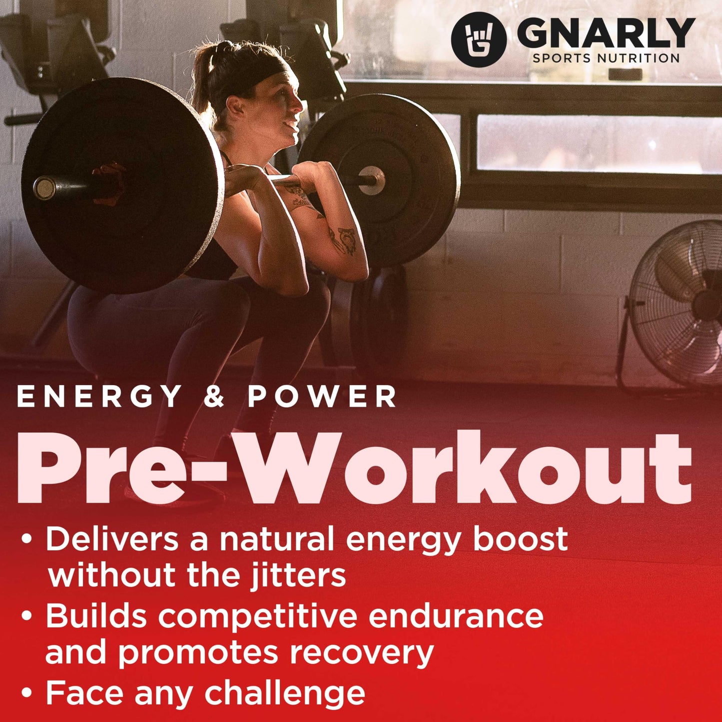 Gnarly Nutrition Natural Pre-Workout Powder Strawberry Lemonade 14.82 oz