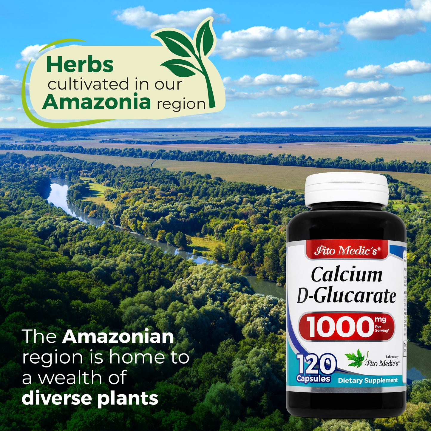 FITO MEDIC'S Calcium d-glucarate 1000mg Capsule, 120 Count