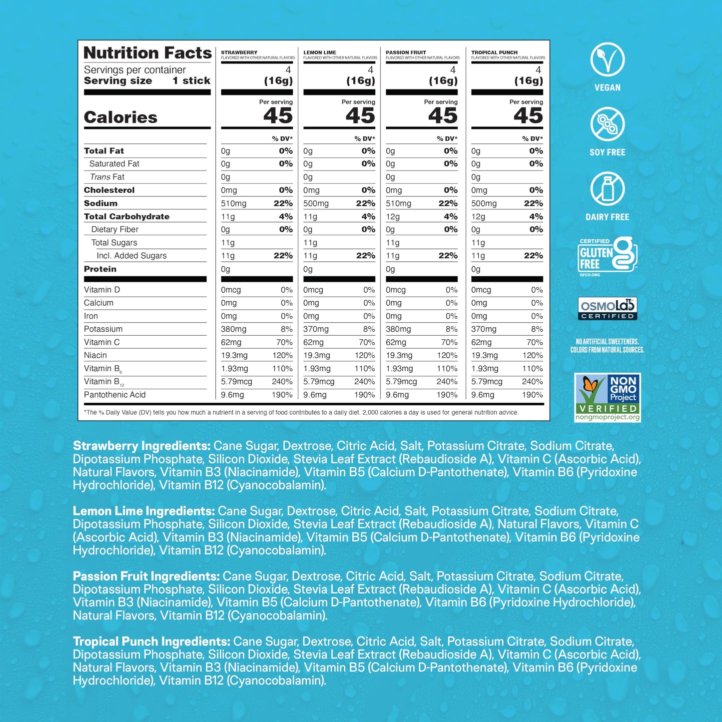 Liquid I.V. Hydration Electrolytes Powder, 16 Servings