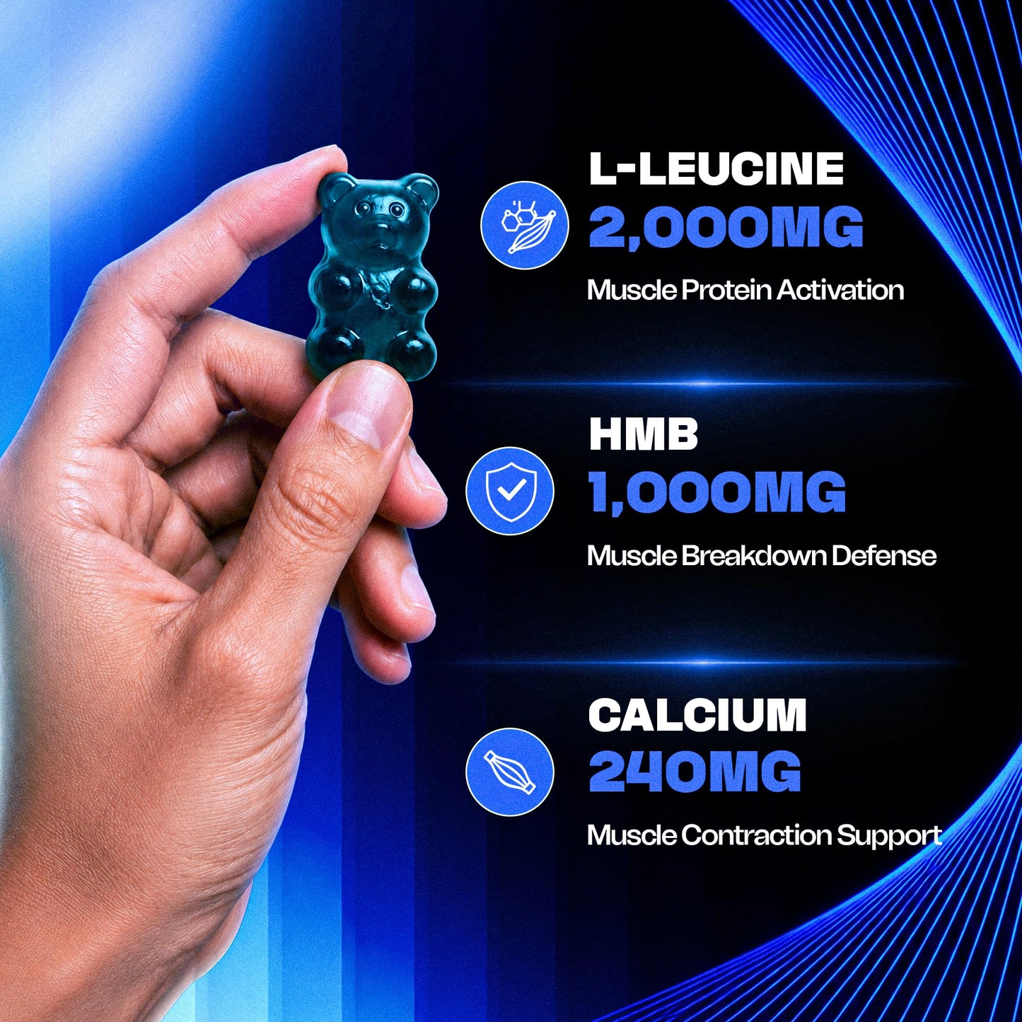 BOSCENT HMB and L-Leucine Gummies, 90 Gummies