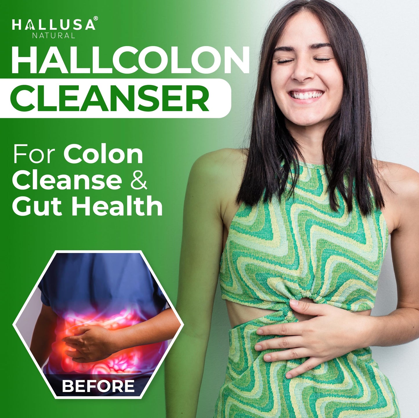 Hallusa Natural Colon Cleanser 90 Capsules