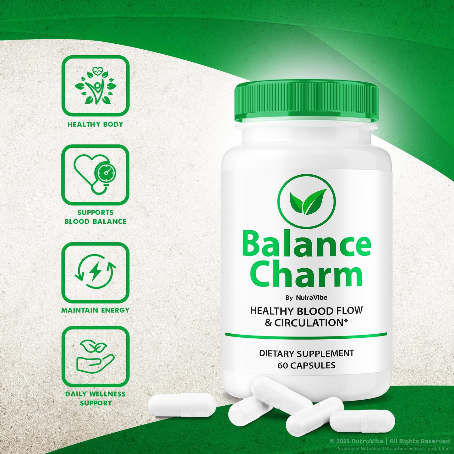 NutraVibe Balance Charm Capsules 60 Count