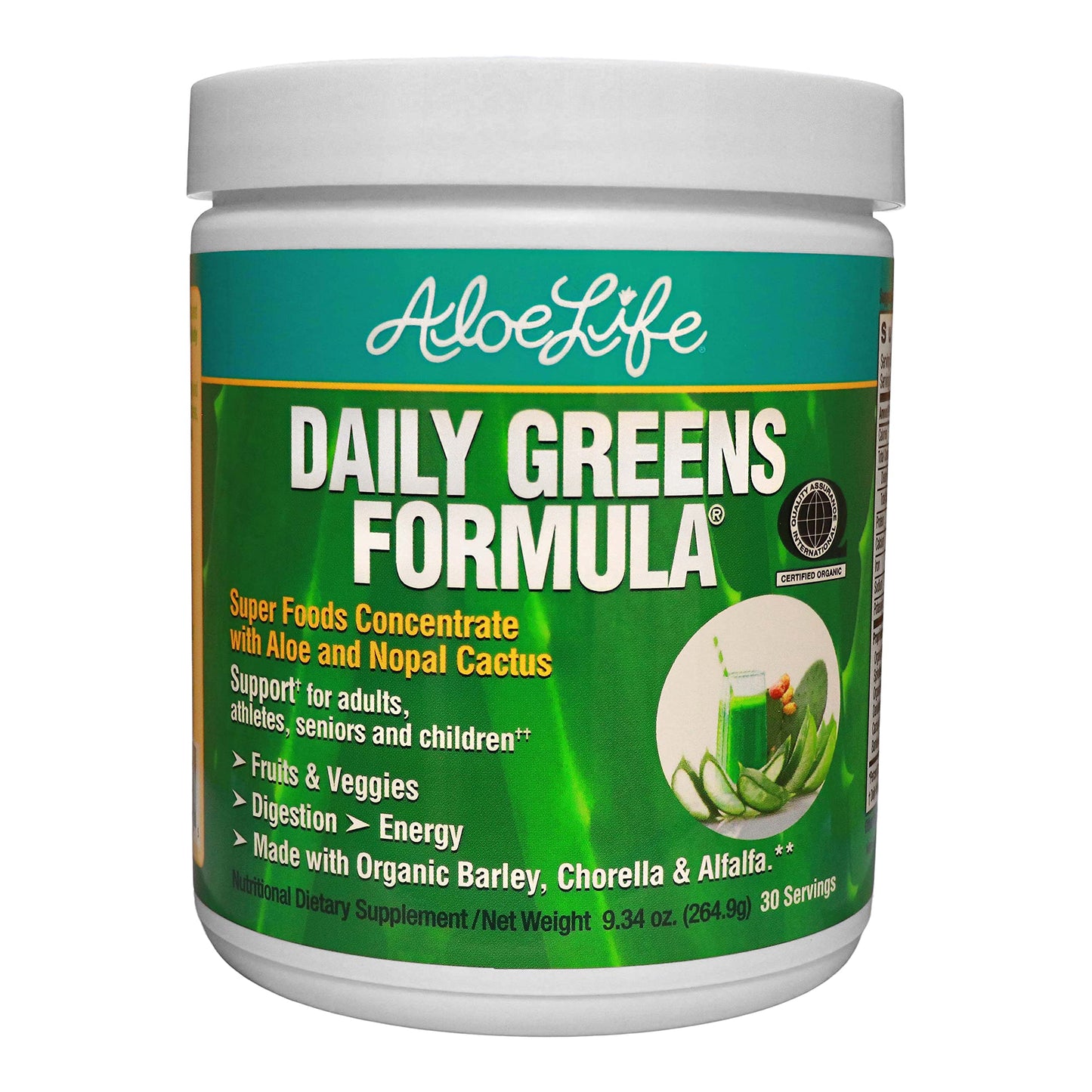 Aloe Life Daily Greens Powder 30 Servings