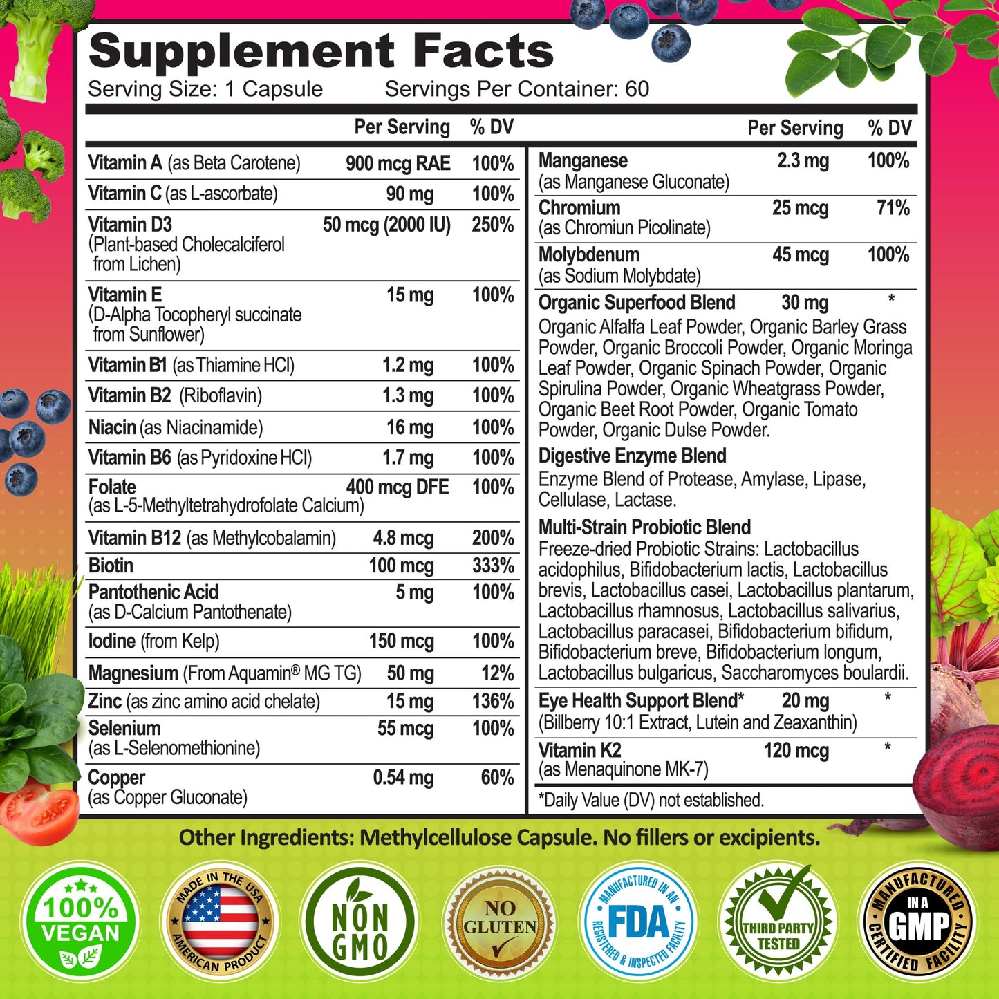 SUPPLEMENTS STUDIO Vegan Bundle for Hormone Balance, Energy, Immunity Women’s Daily Multivitamin 50+ with Organic Superfood Blend + DIM 200mg Supplement with BioPerine Capsule, 120 Count