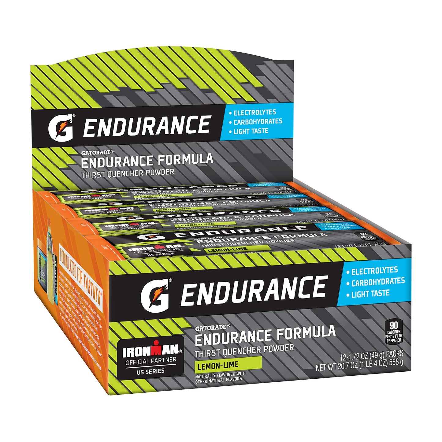 Gatorade Endurance Formula Powder Sticks Lemon Lime, 12 Count