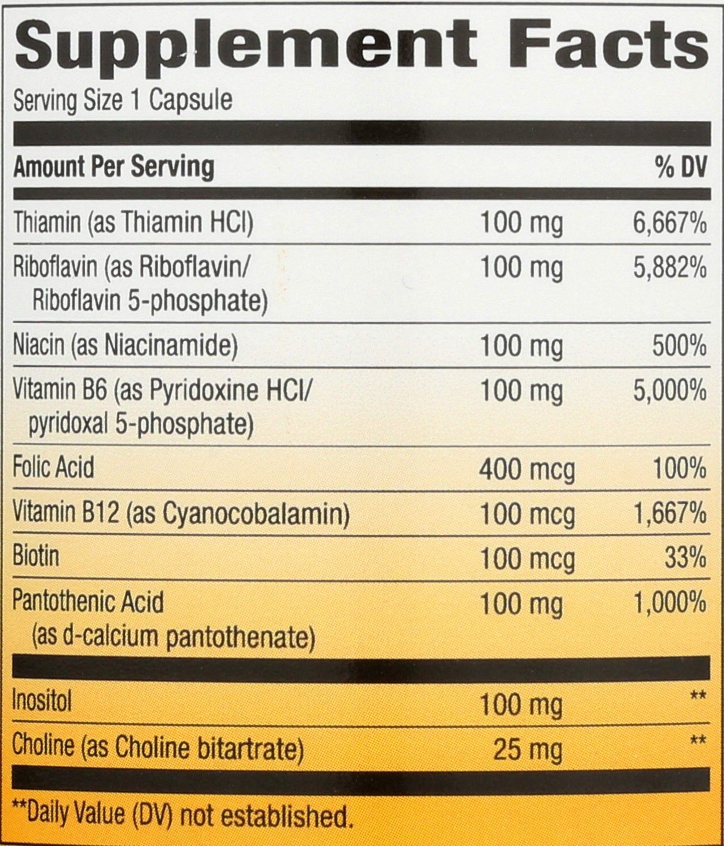 Nature's Way Vitamin B-100 Complex Capsule 100 Count