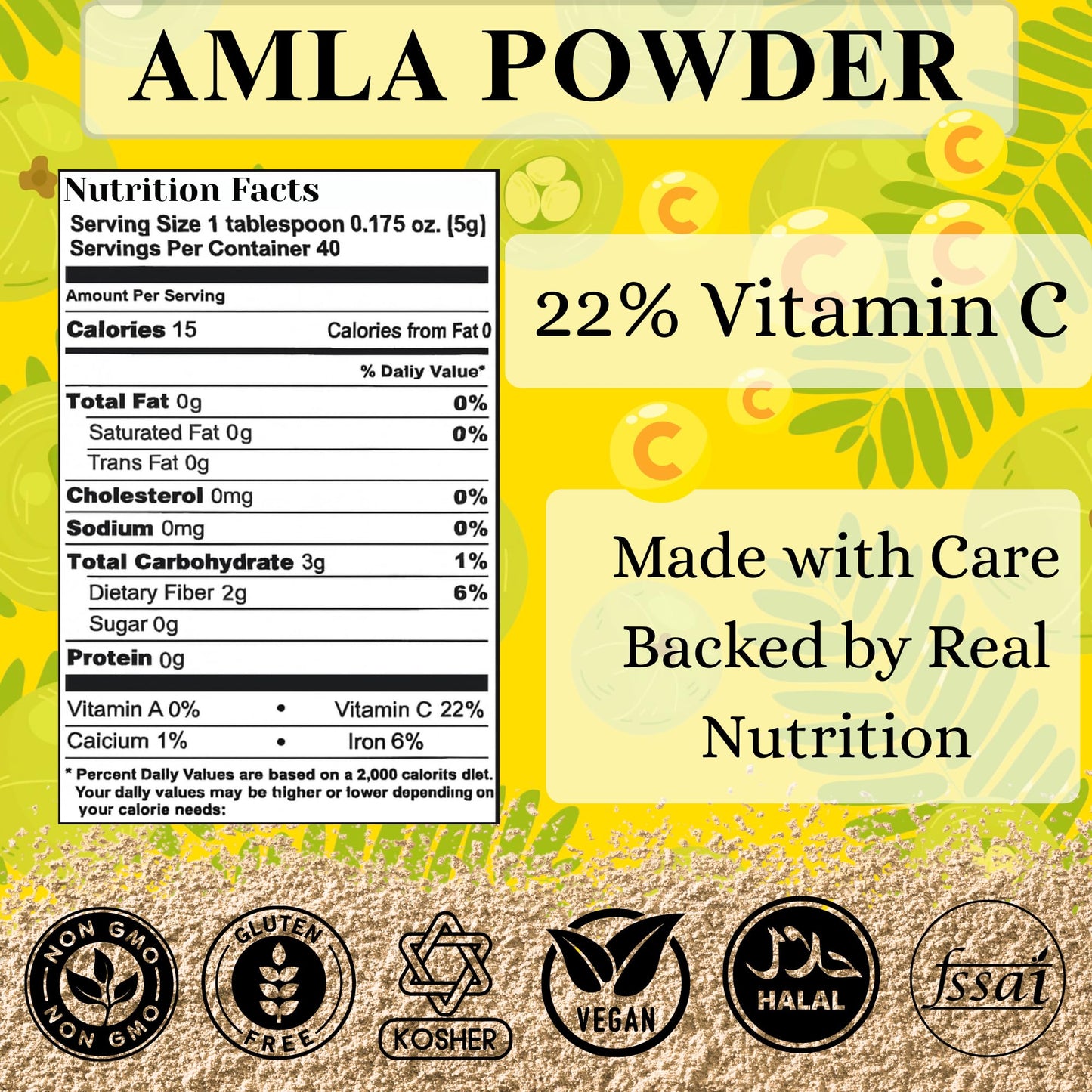 BASIC AYURVEDA Amla Powder, 7.05 oz