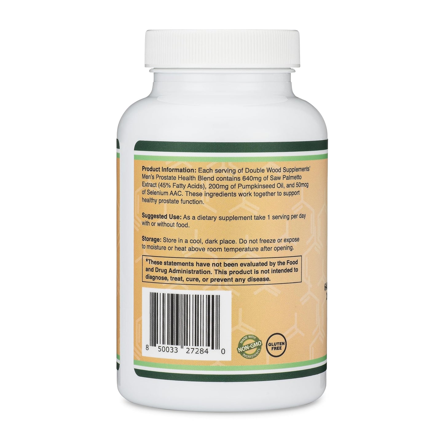 Double Wood Supplements Prostate Support Supplement for Men's Health Capsule 120 Count