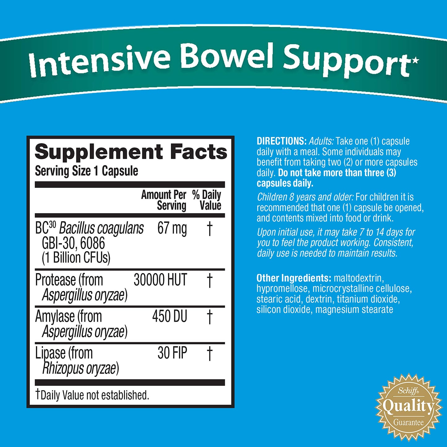 Digestive Advantage Intensive Bowel Support Probiotic Capsules 160 Count