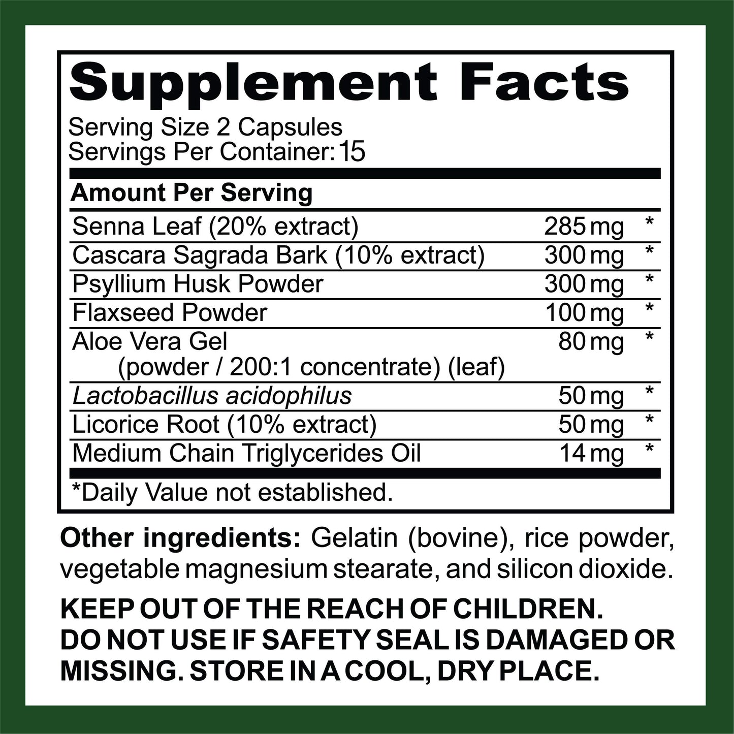 Saint Mingiano 15 Day Cleanse Colon Detox Capsule 30 Count