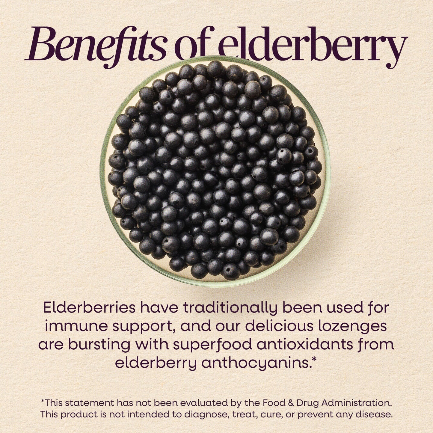 Nature's Way Sambucus Immune Lozenges, Elderberry Flavored, No Zinc, 30 Tablets