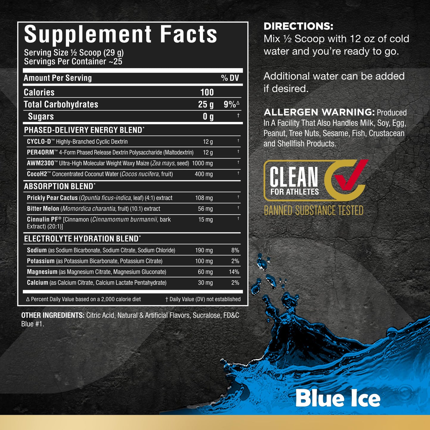 ALLMAX CARBION+ Blue Ice Powder 25.6 Servings