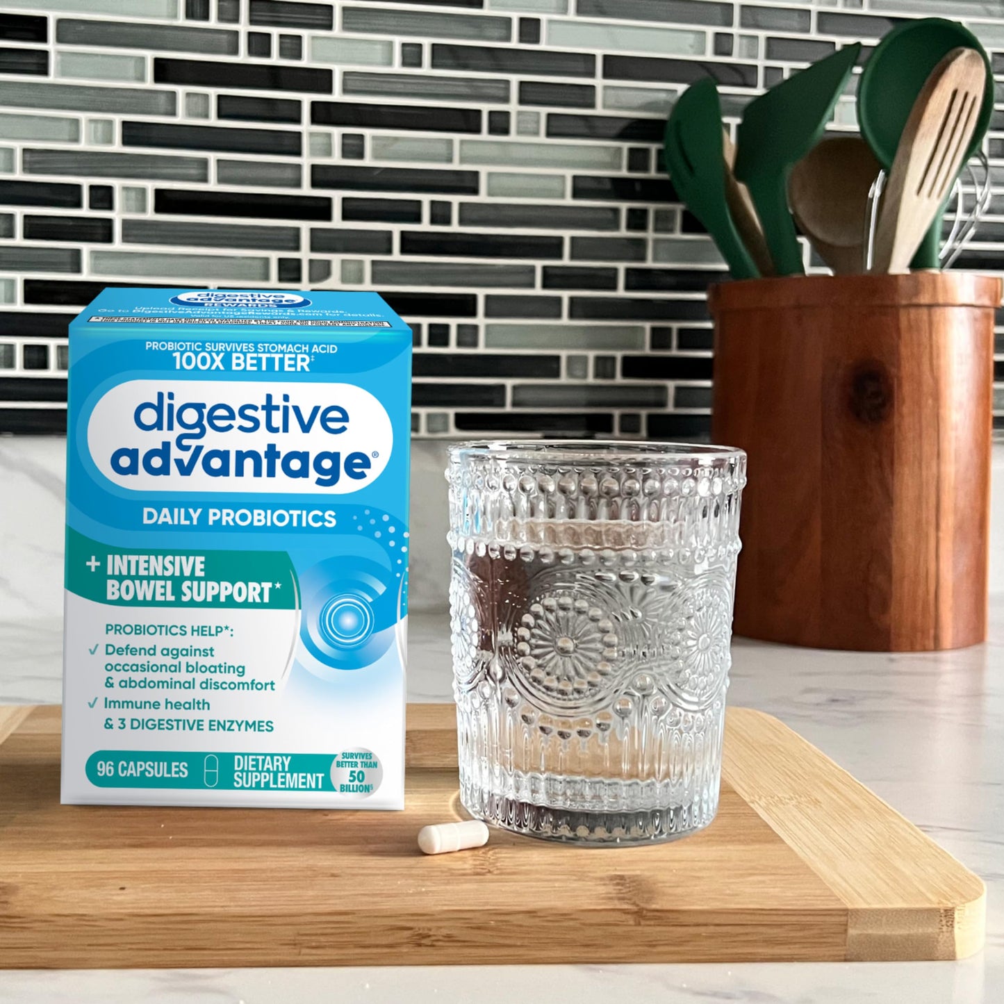 Digestive Advantage IBS Probiotics for Women and Men, 96 Capsules