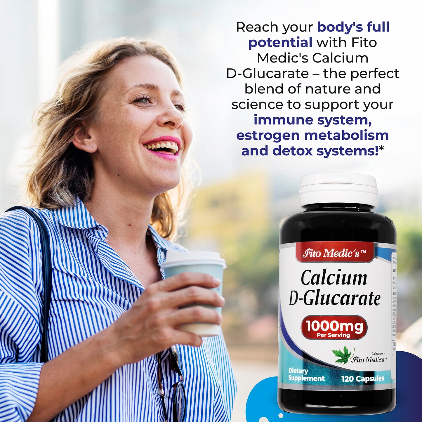 FITO MEDIC'S Calcium d-glucarate 1000mg Capsule, 120 Count
