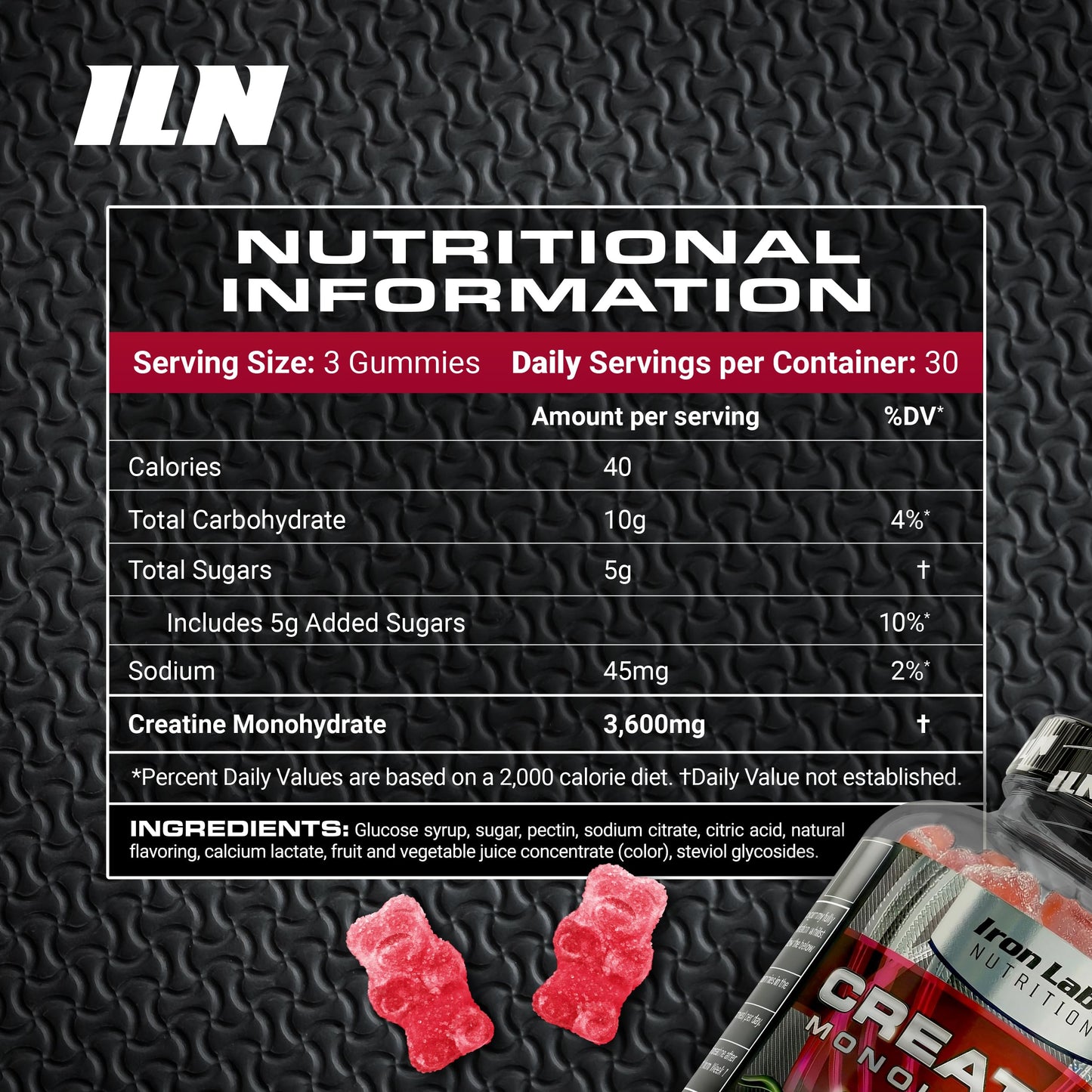 Iron Labs Nutrition Creatine Monohydrate Gummies 90 Gummies