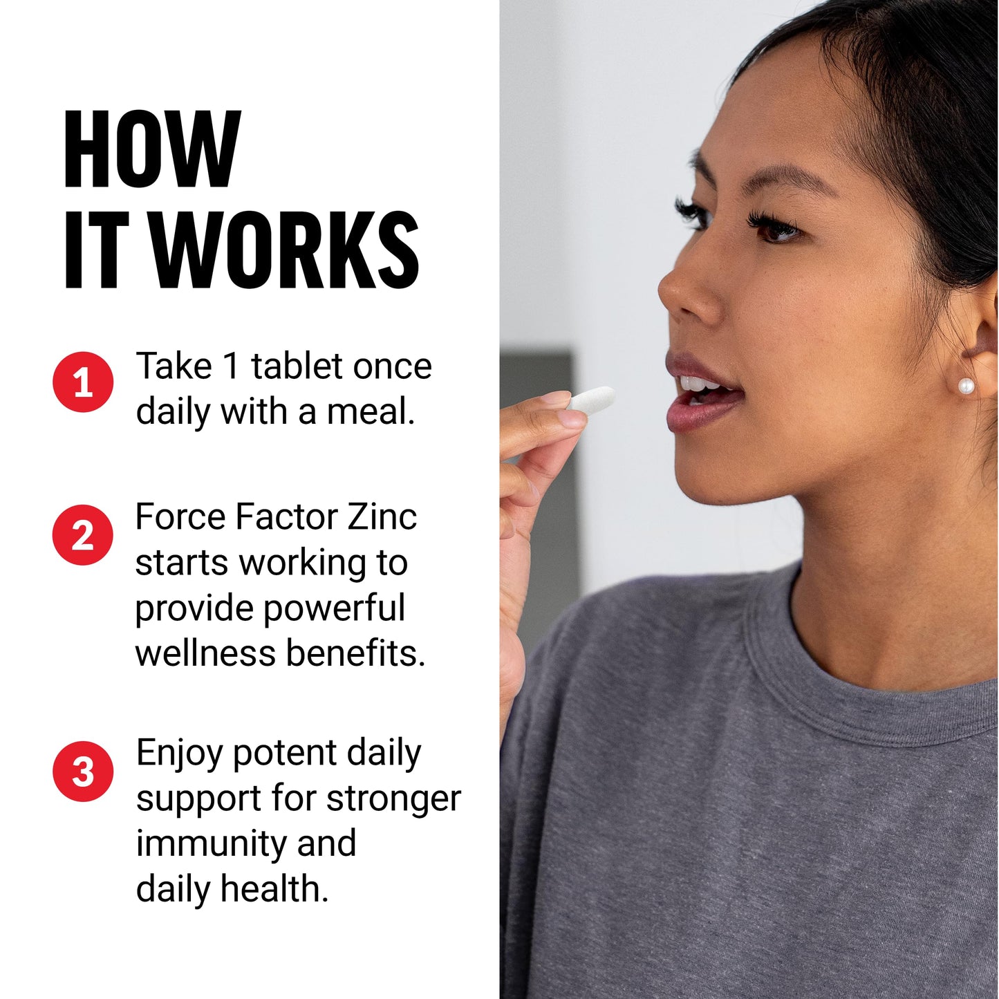 Force Factor Zinc 50mg Tablet, 240 Count