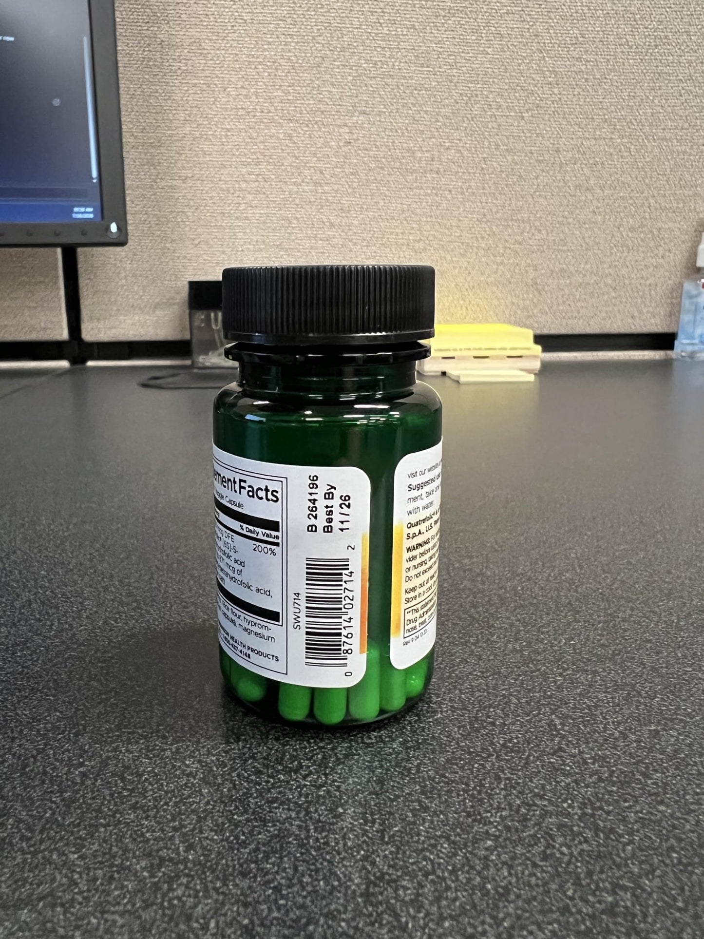 Swanson Folate 5-Methyltetrahydrofolic Acid - High Potency, Bioactive Form 800 mcg DFE Capsules, 120 Count