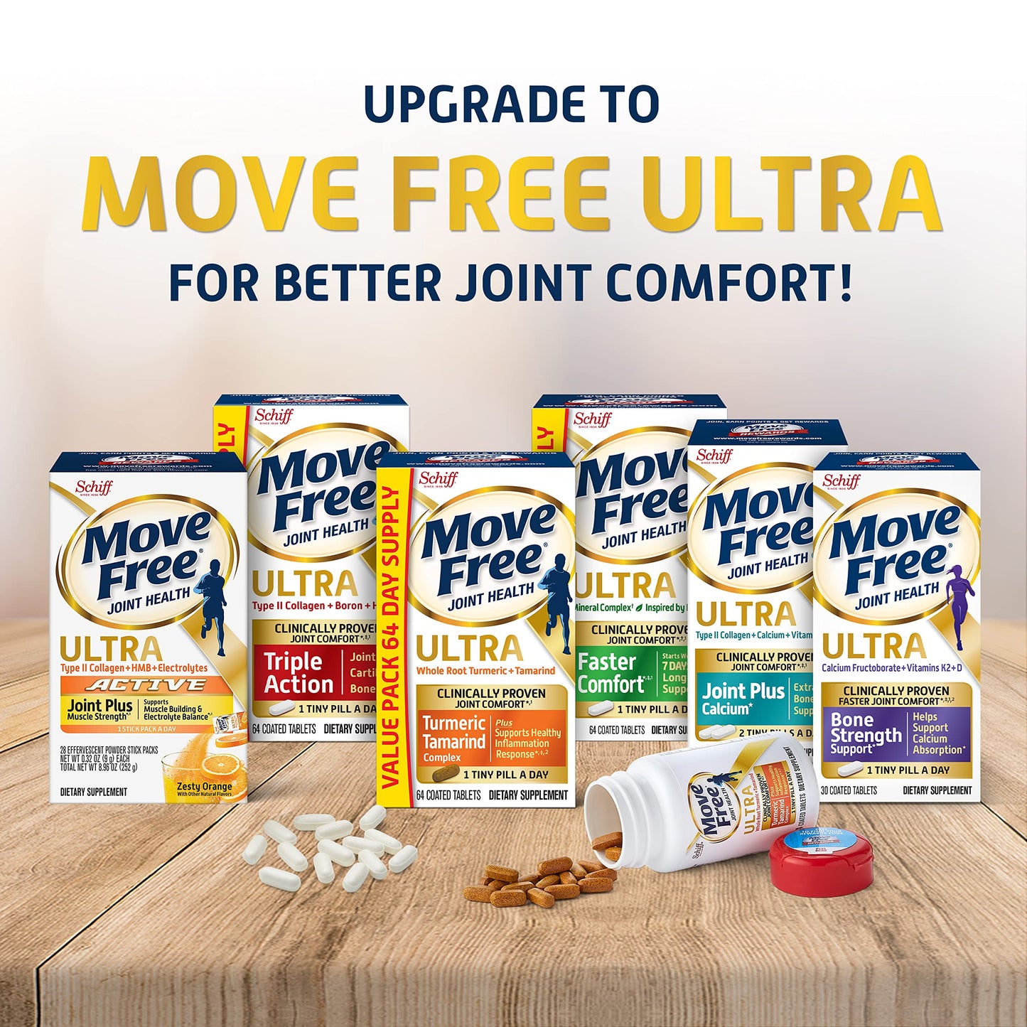 Move Free Advanced Glucosamine Chondroitin MSM Joint Support Supplement Tablets 360 Tablets