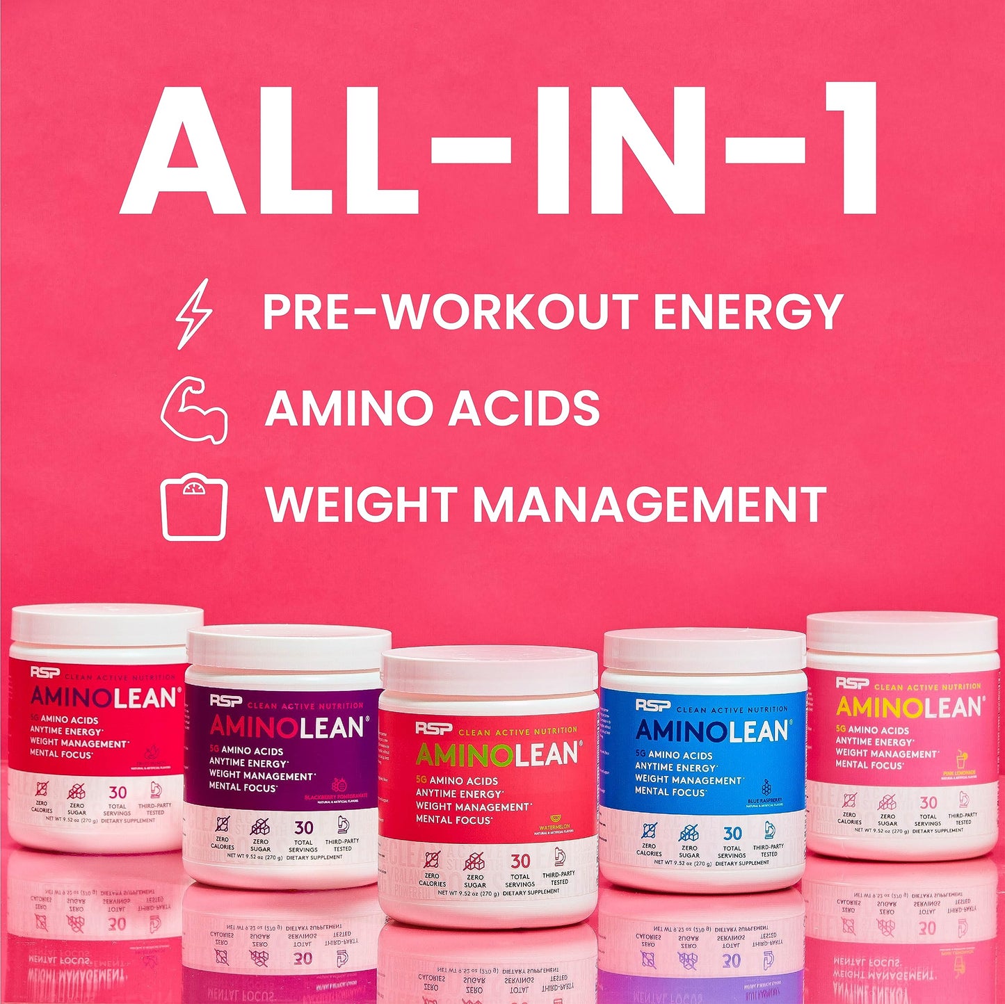 RSP NUTRITION AminoLean Pre Workout Powder 30 Servings