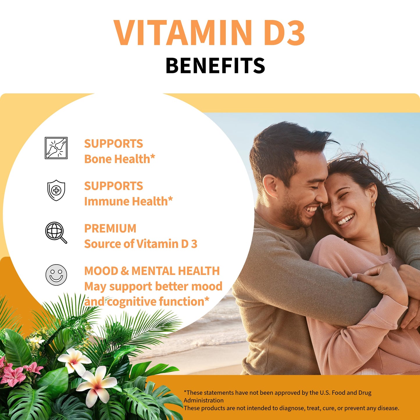 MonesAli Vitamin D3 2500 IU Capsules, 90 Count