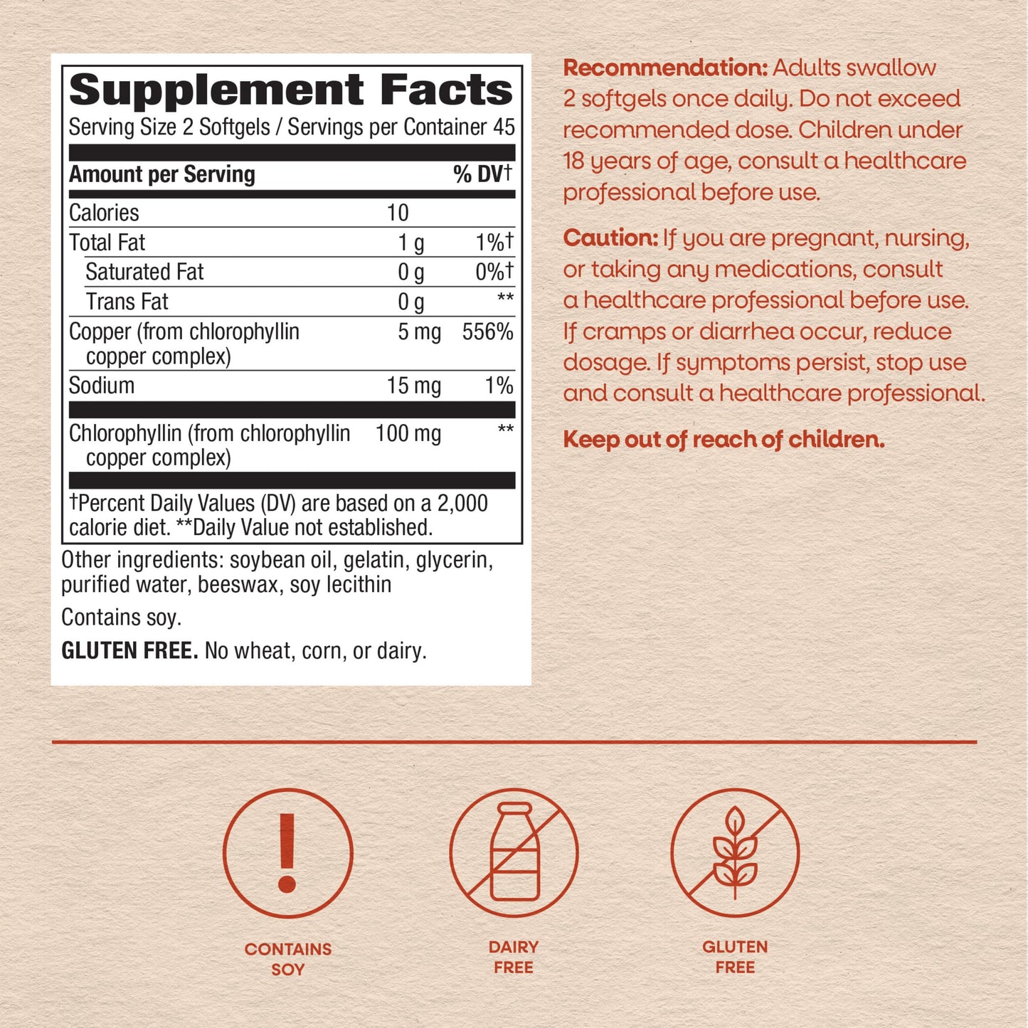 Nature's Way Chlorofresh Chlorophyll Concentrate Softgel, 90 Softgels