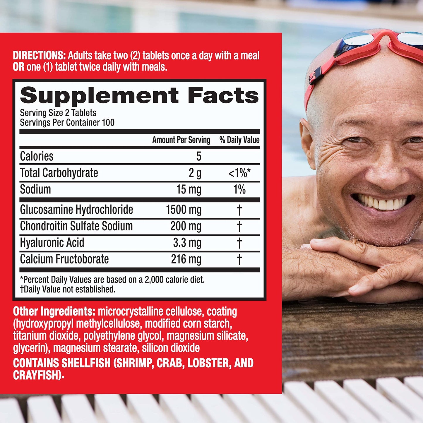 Move Free Advanced Glucosamine Chondroitin + Calcium Fructoborate Joint Support Supplement Tablets, 200 Tablets