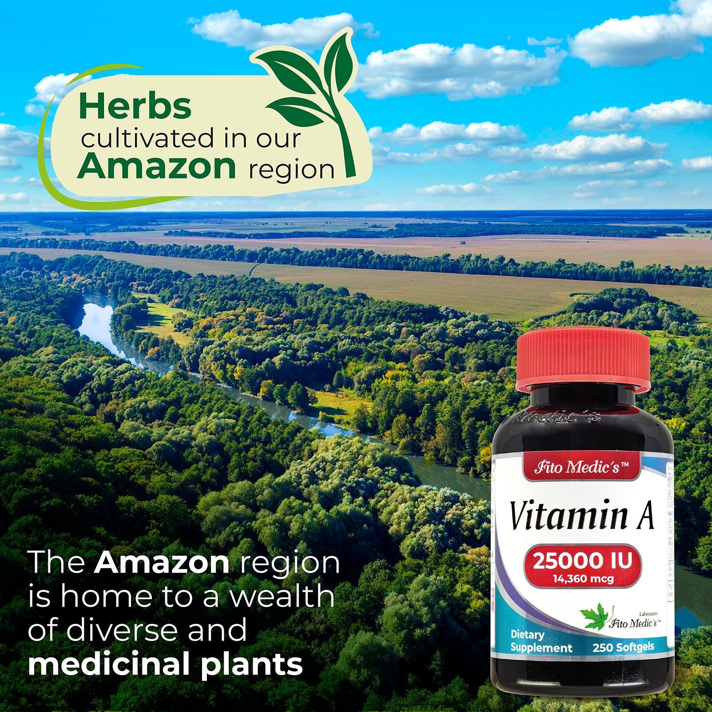FITO MEDIC'S Vitamin A 25000 IU Softgels, 250 Softgels