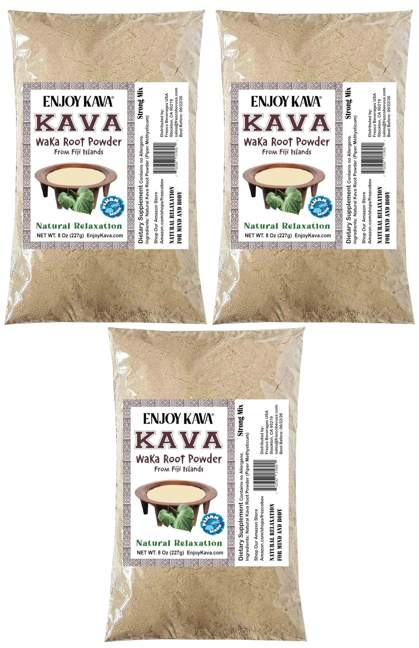 Enjoy Kava Vanuatu Root Powder Pure Noble Kava Powder 22 Ounce