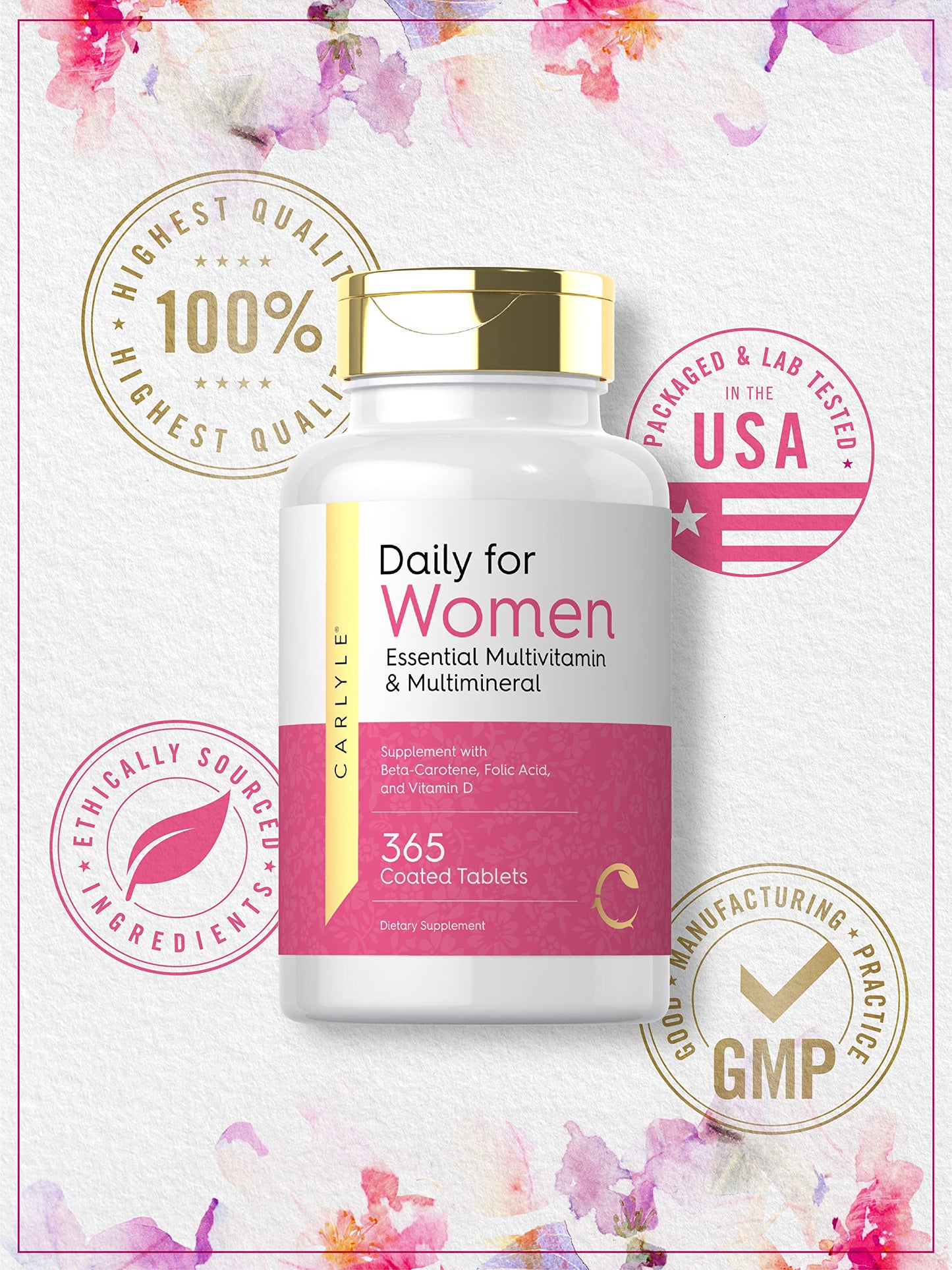 Carlyle Multivitamin and Multimineral for Women Tablet, 365 Count