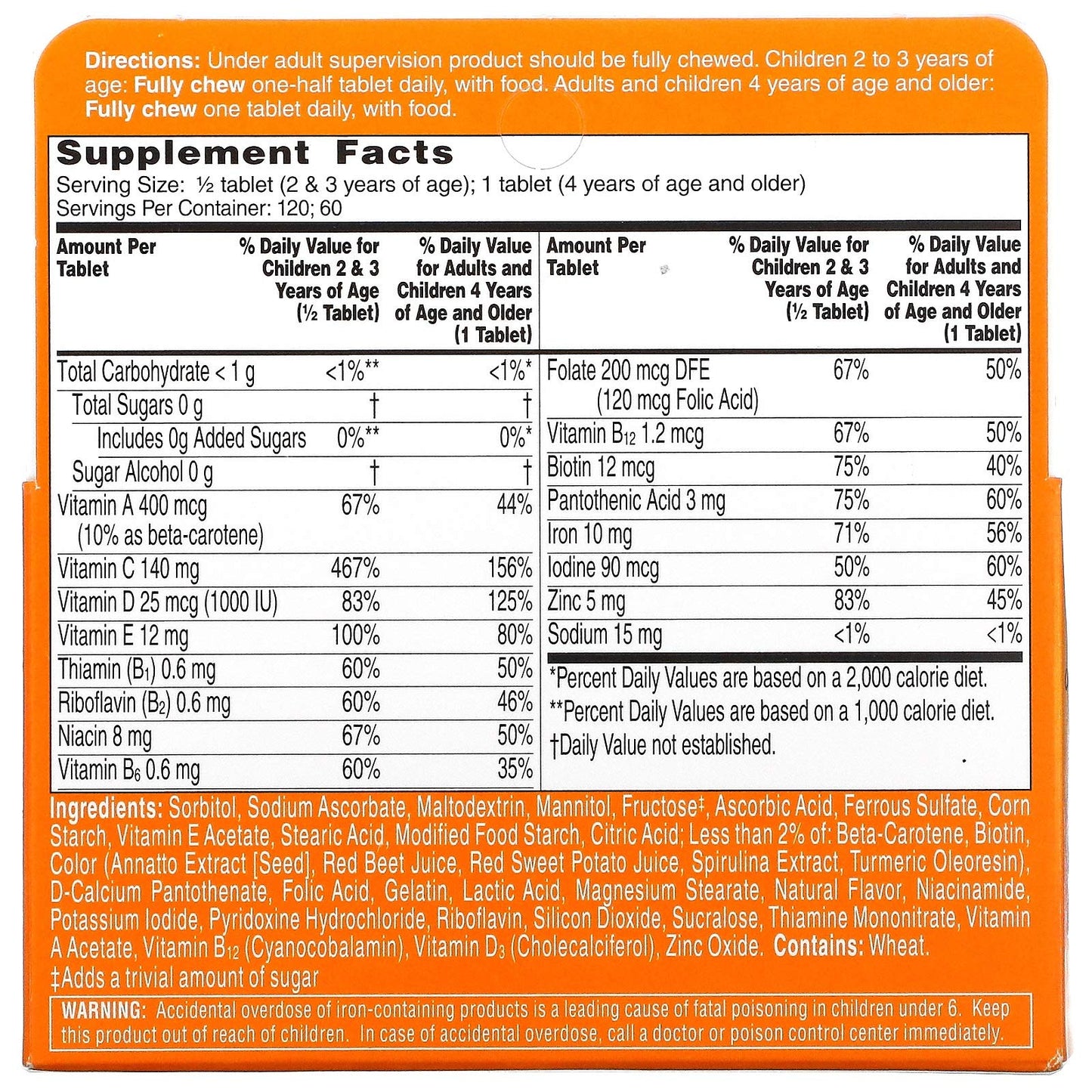 Flintstones Vitamins Multivitamin for Kids and Toddlers Tablet 60 Count