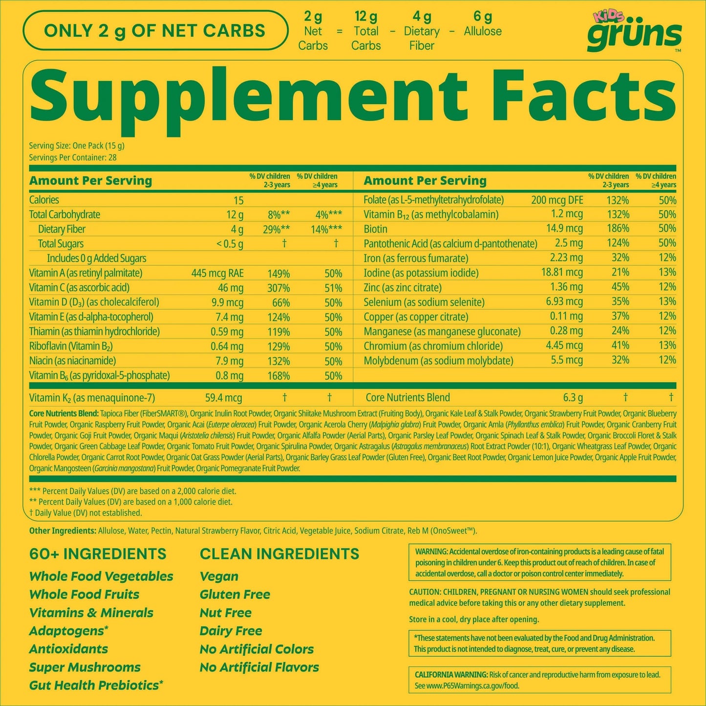 Grüns Multivitamin for Kids Gummy, 168 Count