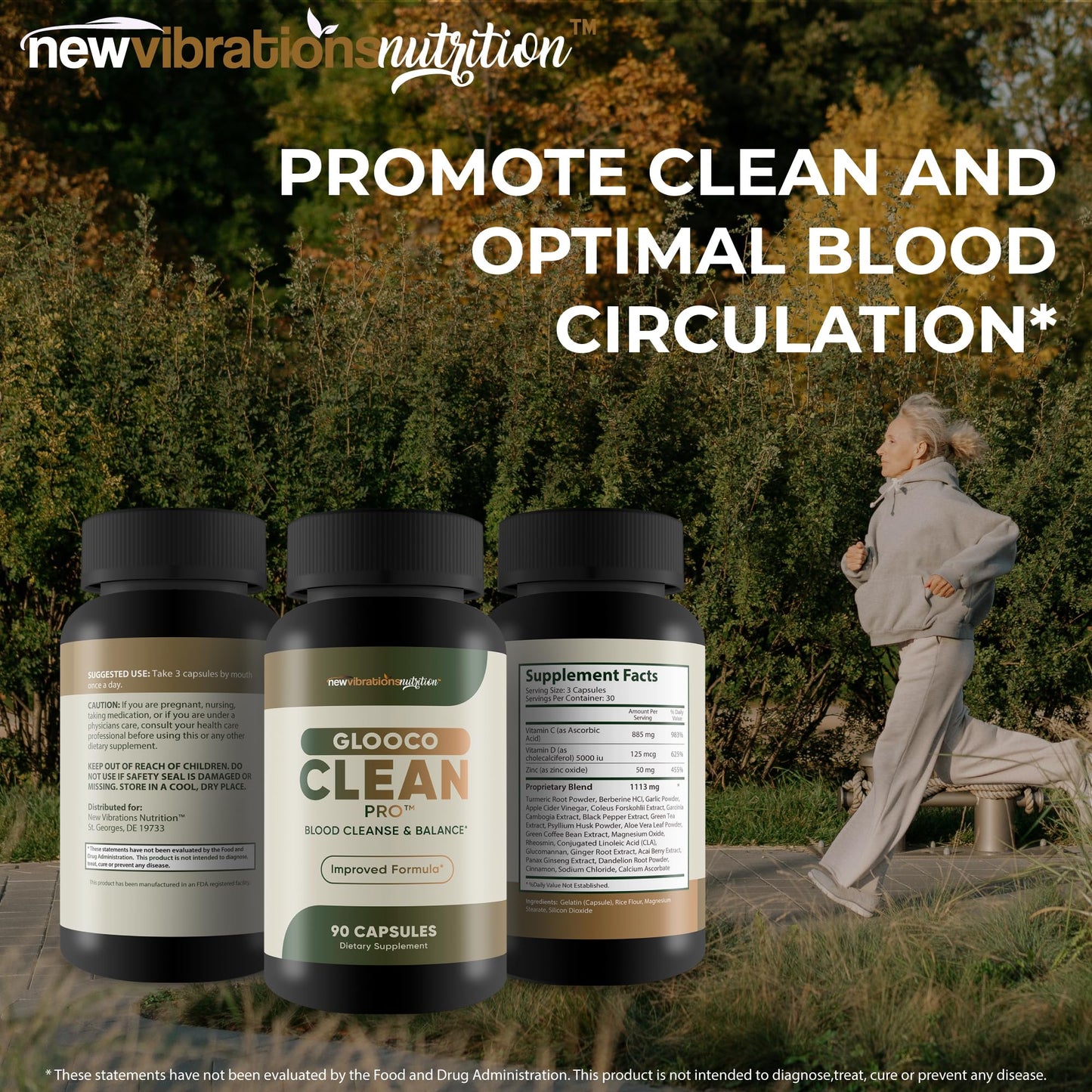 New Vibrations Nutrition Glooco Clean Pro Capsule, 90 Count