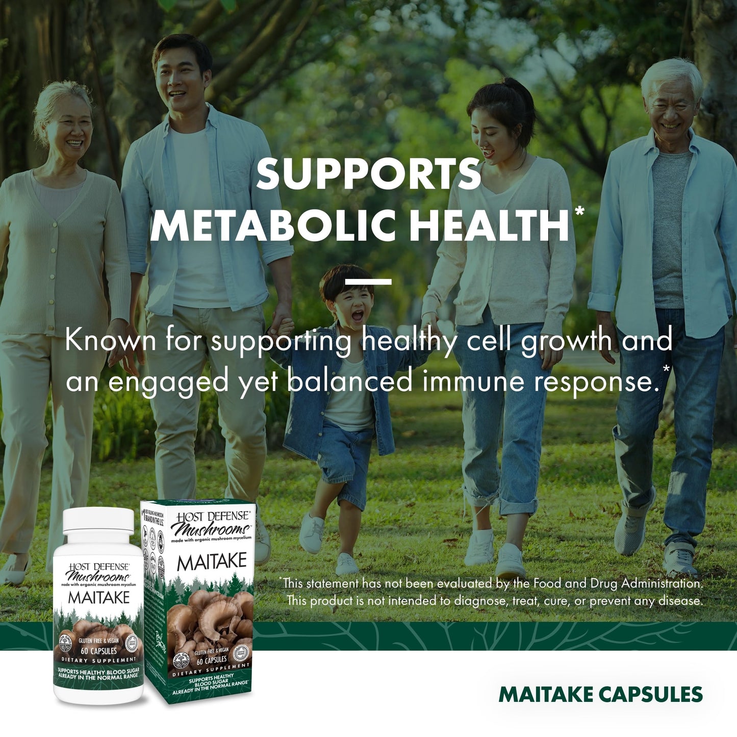 Host Defense Maitake Capsules 60 Capsules