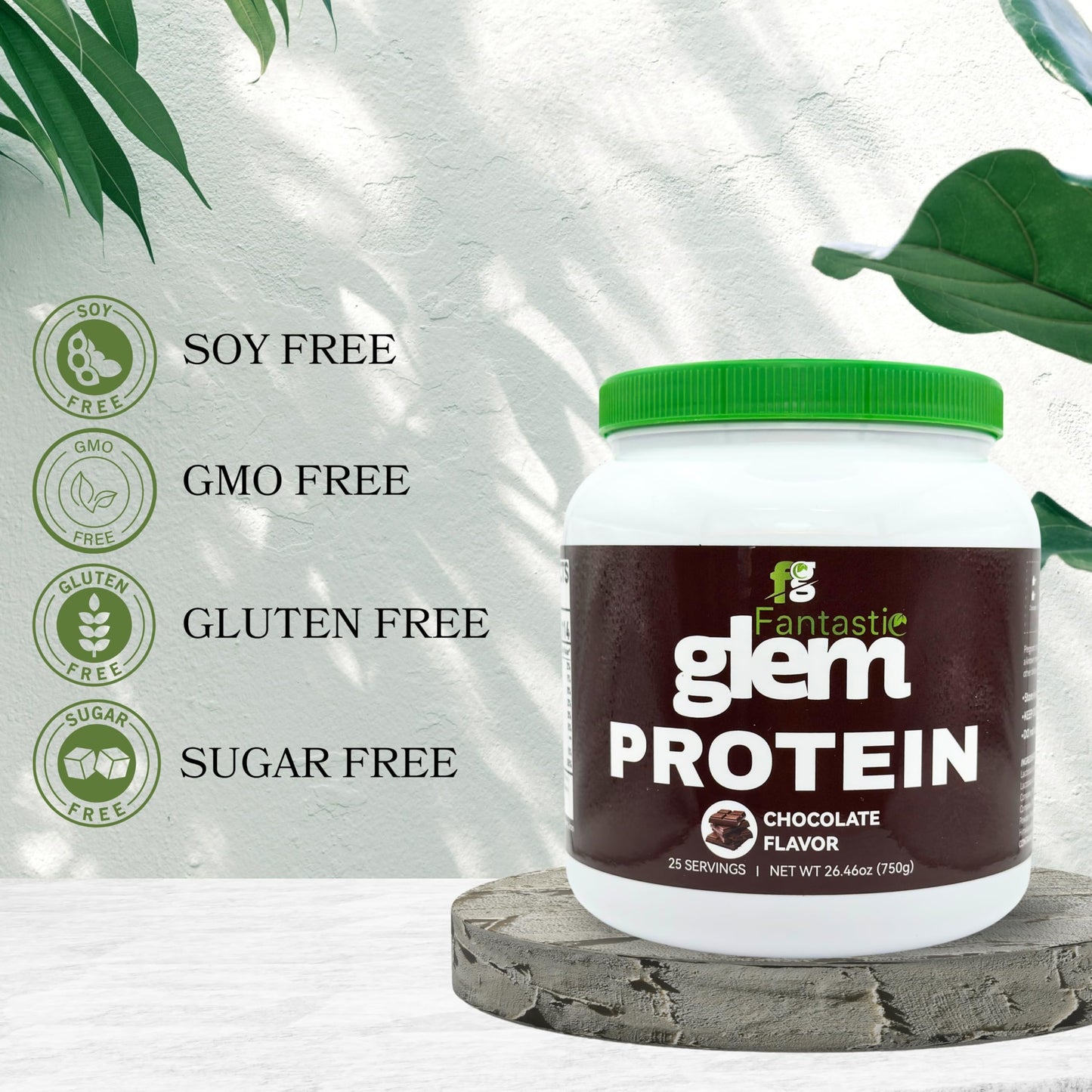 Fantastic Glem Chocolate Protein Powder, 750g, 25 Servings