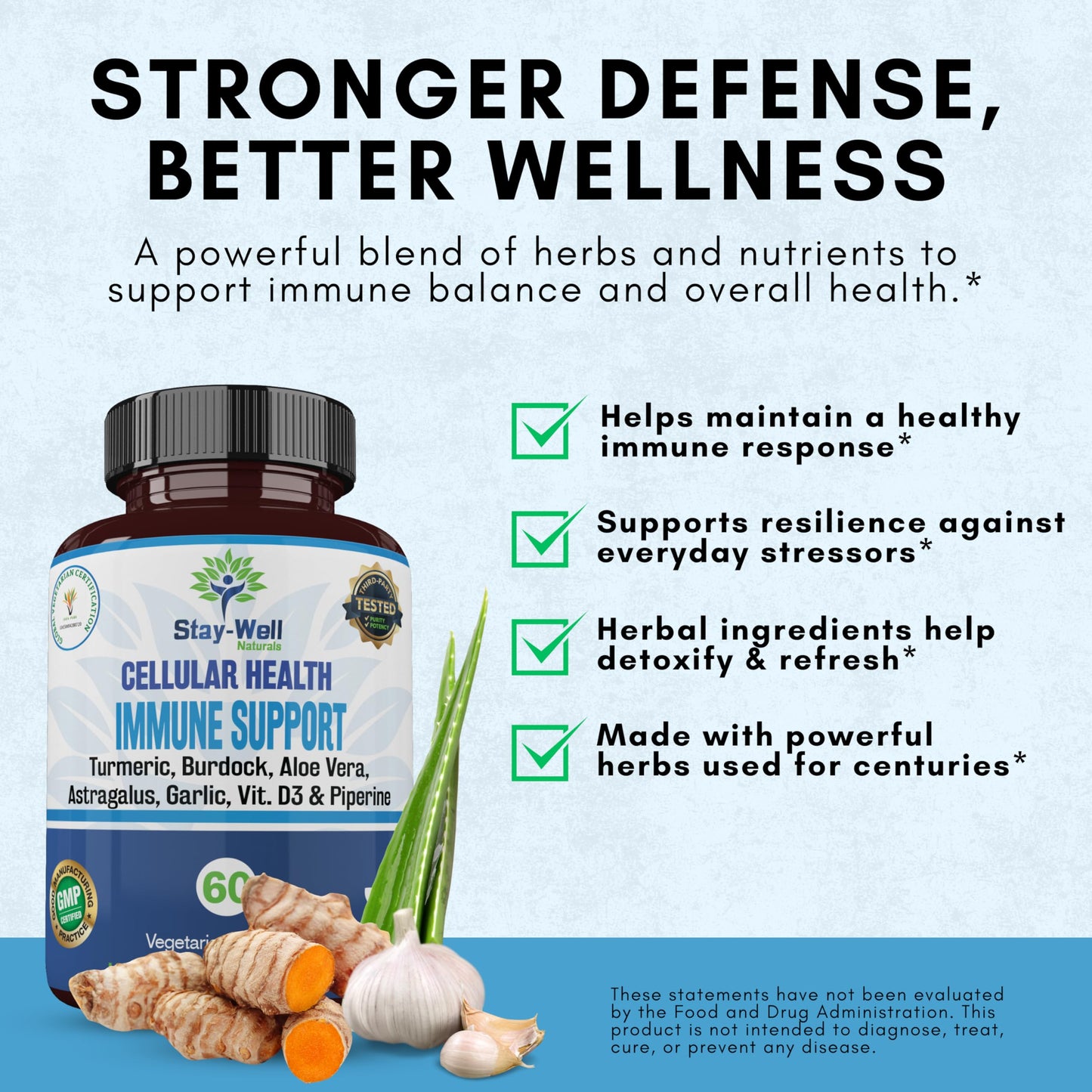 Stay-Well Naturals Soursop Capsules with Black Seed Oil, Sea Moss, Moringa, Turmeric, Resveratrol and Green Tea – Cellular Health, Immune, Antioxidant Support Formula – 180 Capsules