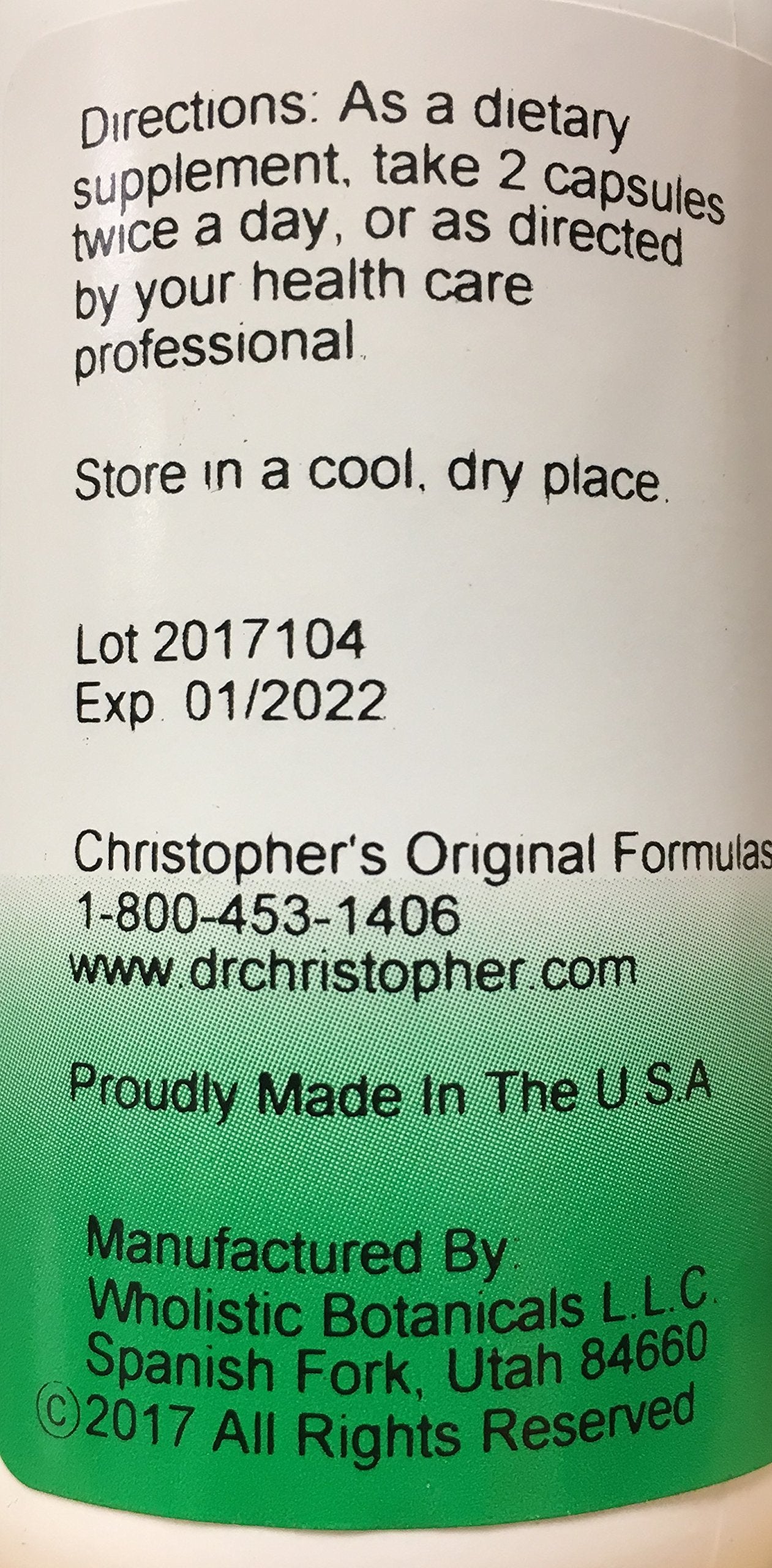 Christopher's Original Formulas Echinacea and Goldenseal Capsule 100
