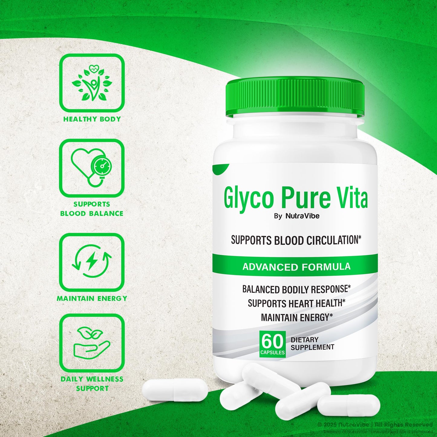 NutraVibe Glyco Pure Vita 120 Capsules