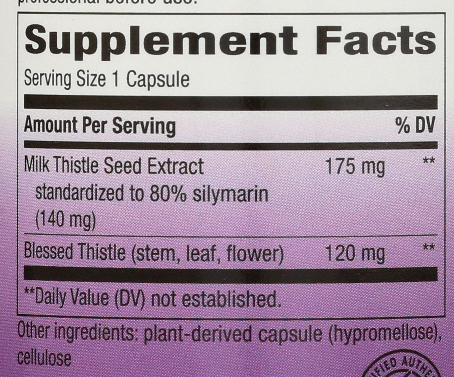 Nature's Way Milk Thistle Standardized Capsule, 120 Count