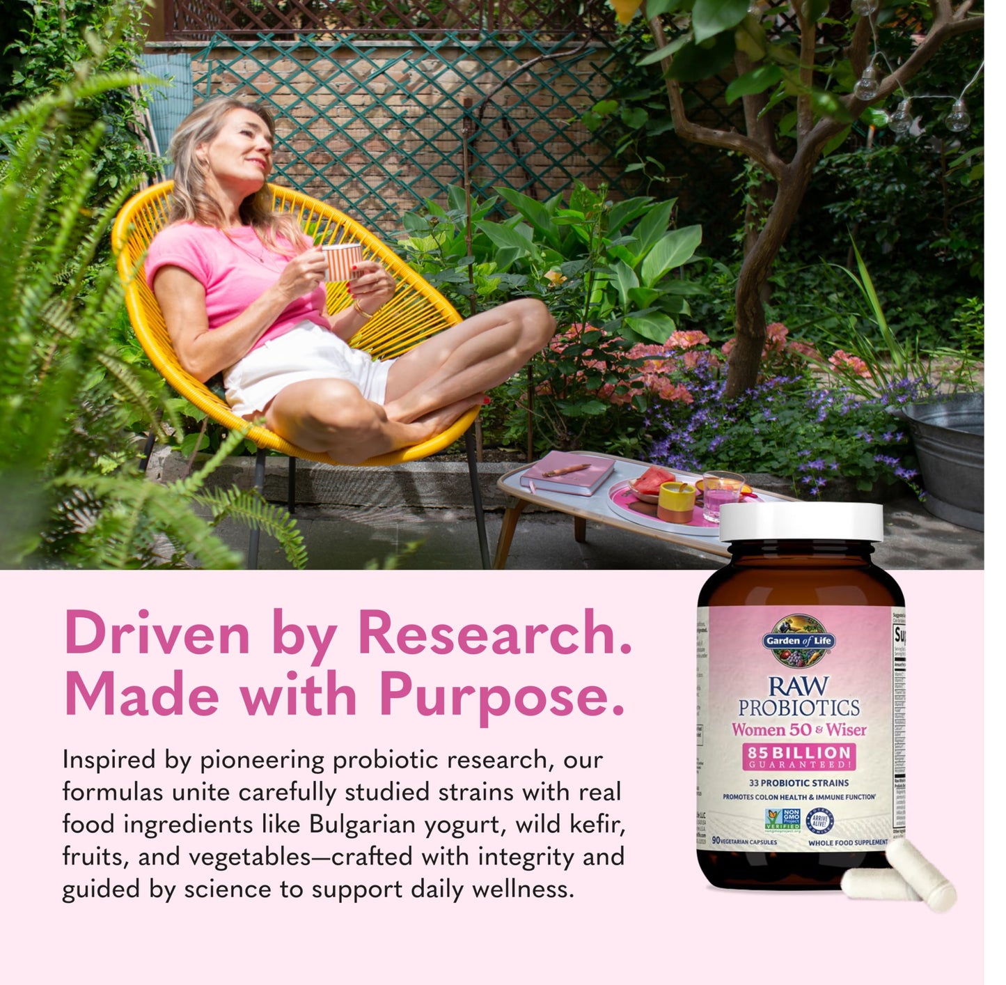 Garden of Life Raw Probiotics Women 50 & Wiser Capsules 90 Count