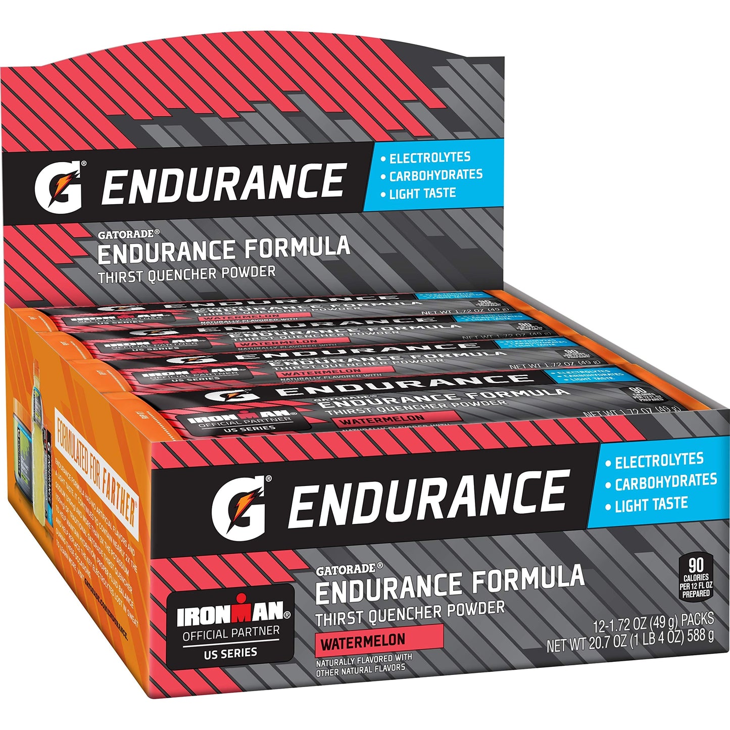 Gatorade Endurance Powder Sticks With Electrolytes Watermelon, 20.7 oz