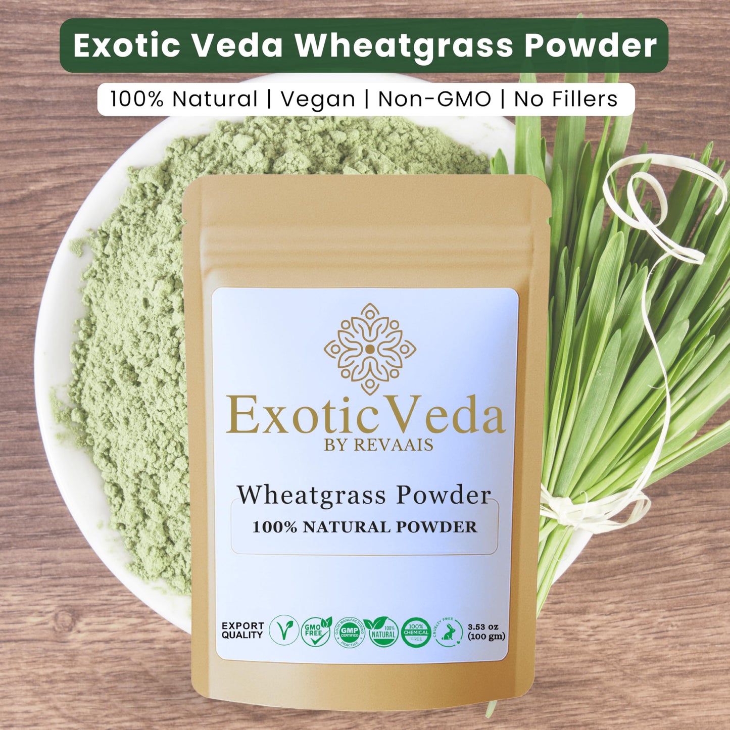 Exotic Veda Wheatgrass Powder 3.53 Ounce