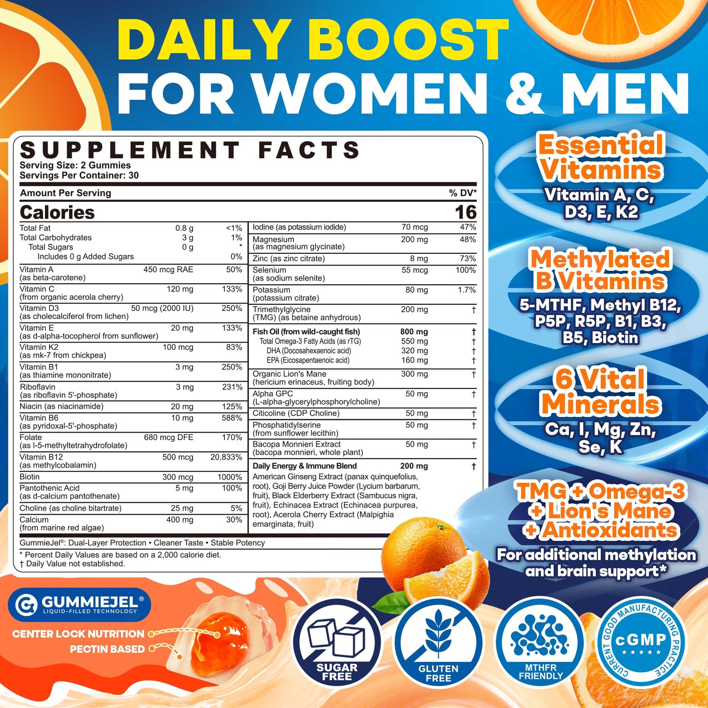 Nextdia Multivitamin for Women Men Gummies 60 Count