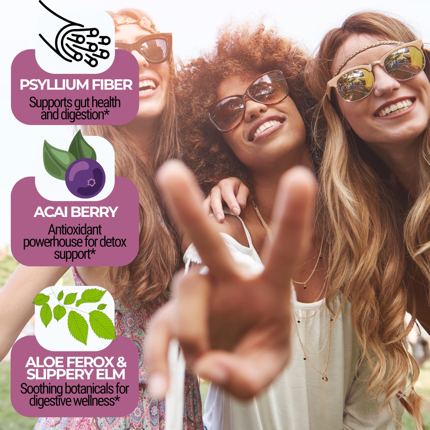 Get Green, Human Acai Berry & Psyllium Fiber for Gentle Detox and Digestive Wellness – Natural Formula with Aloe Ferox, Chlorella & Slippery Elm 60 Capsules