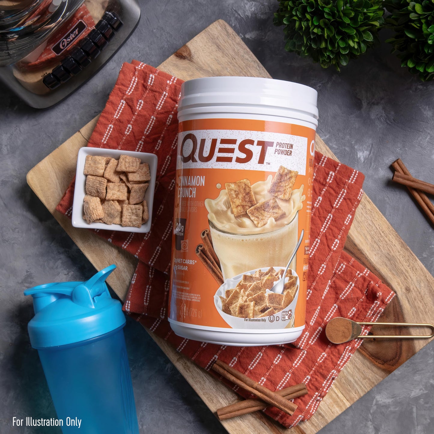 Quest Cinnamon Crunch Protein Powder, 25.6 oz, 24 Servings