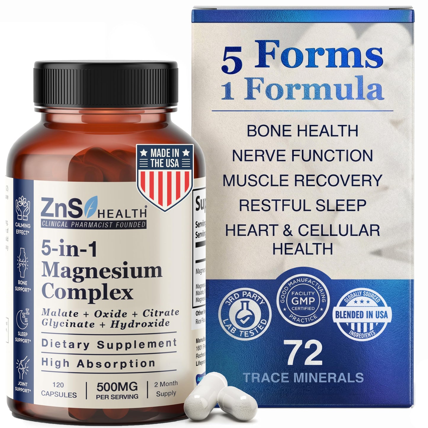 ZnS Health Spectrum 5 Magnesium Complex Capsule, 120 Capsules
