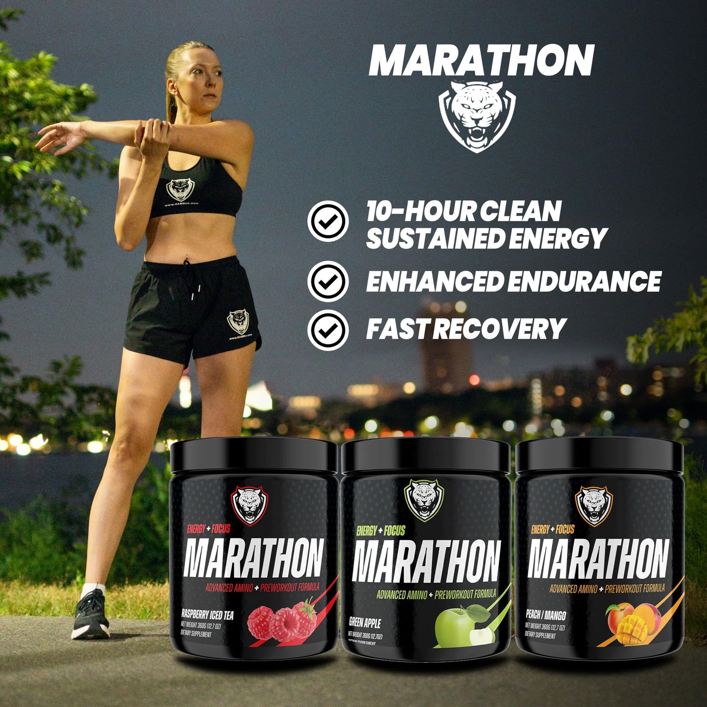 6AM Run Amino Energy with BCAAs Powder, 12.7 oz